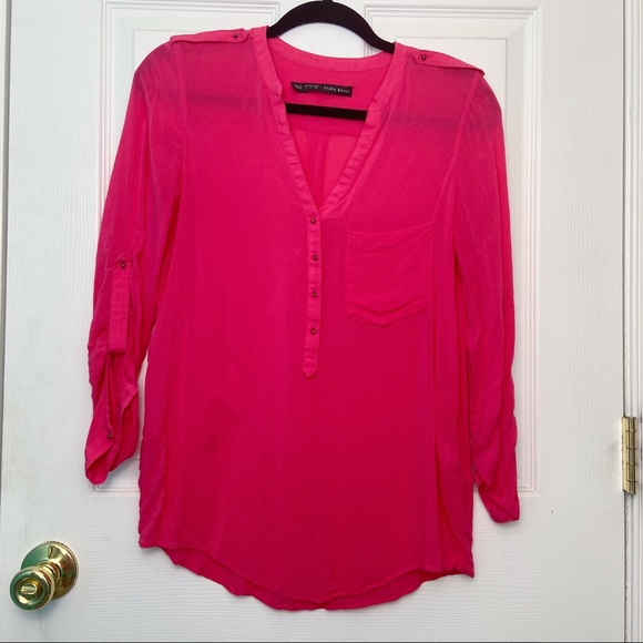 Pink Zara Blouse! - Picture 3 of 6